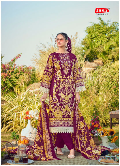 Bellisha Vol 10 Jash Cotton Karachi Salwar Suits Exporter Ahmedabad