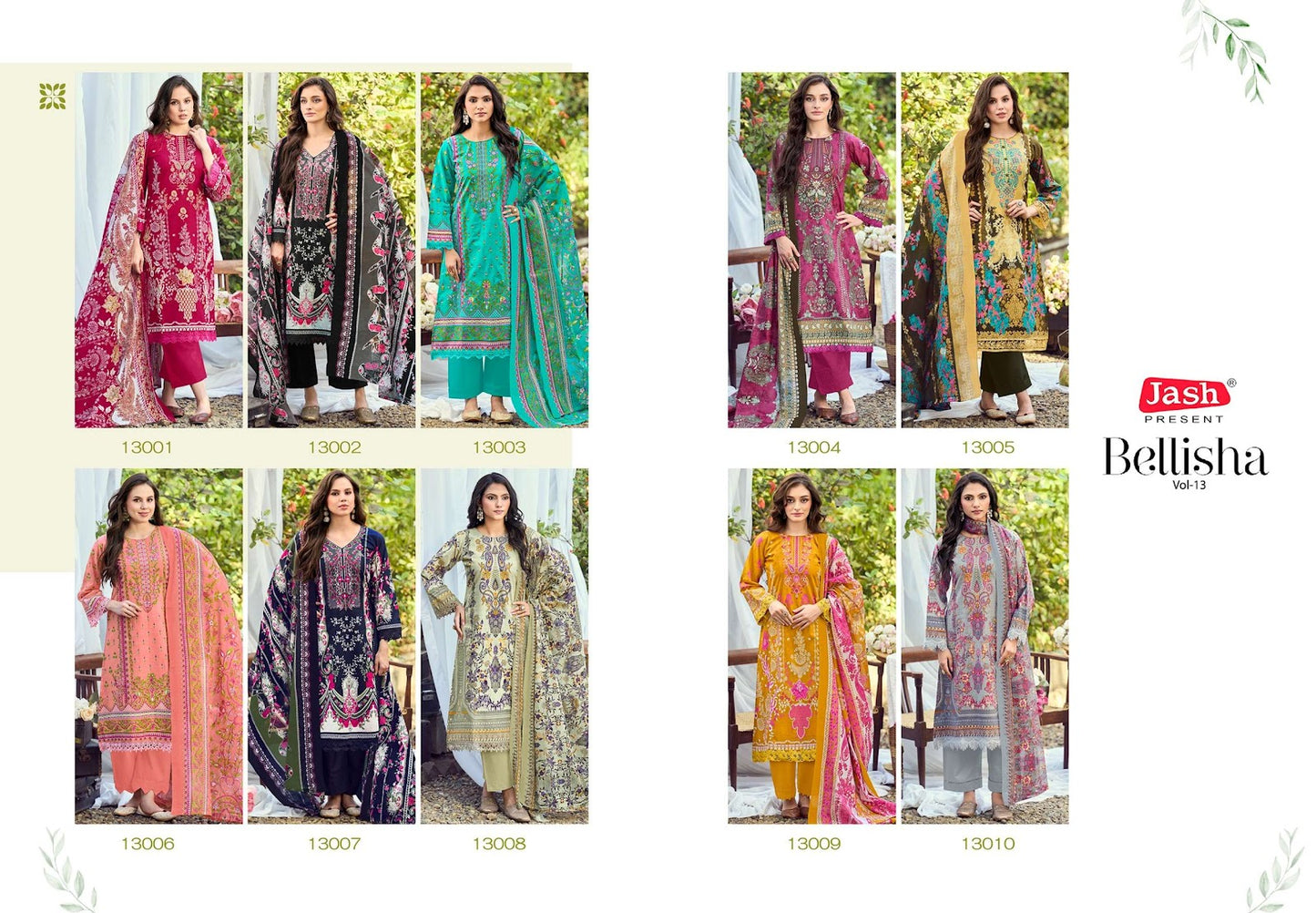 Bellisha Vol 13 Jash Mix Cotton Karachi Salwar Suits Manufacturer