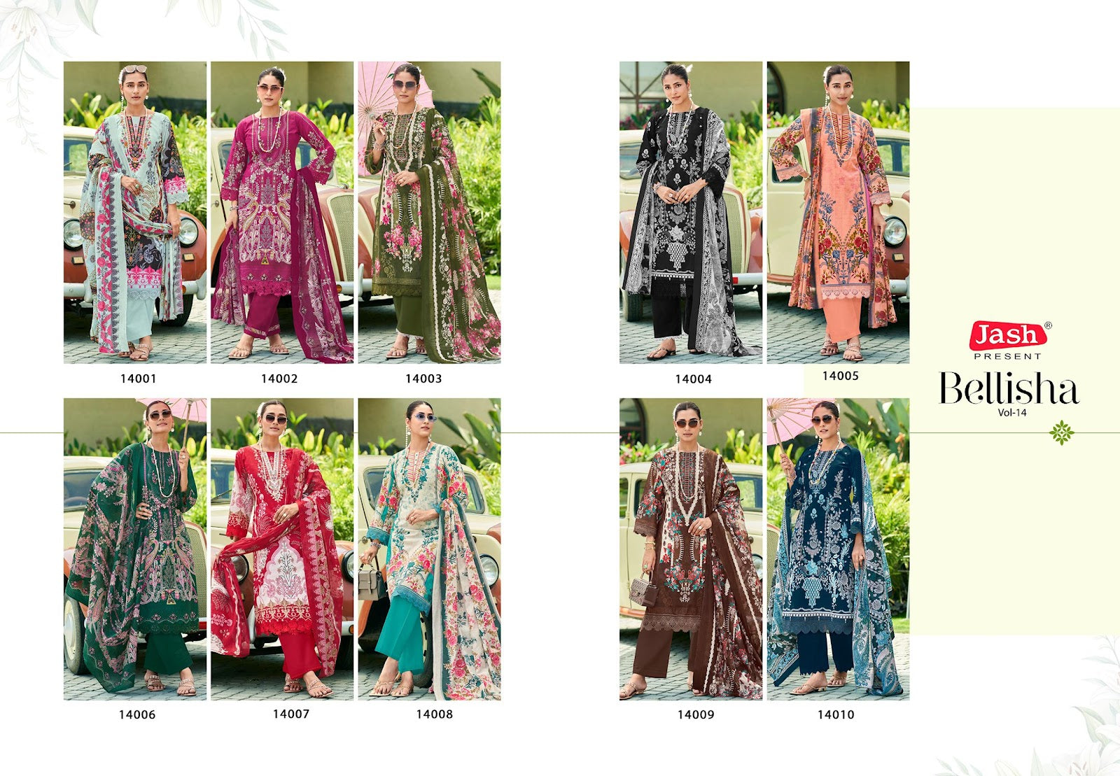Bellisha Vol 14 Jash Mix Cotton Karachi Salwar Suits Exporter