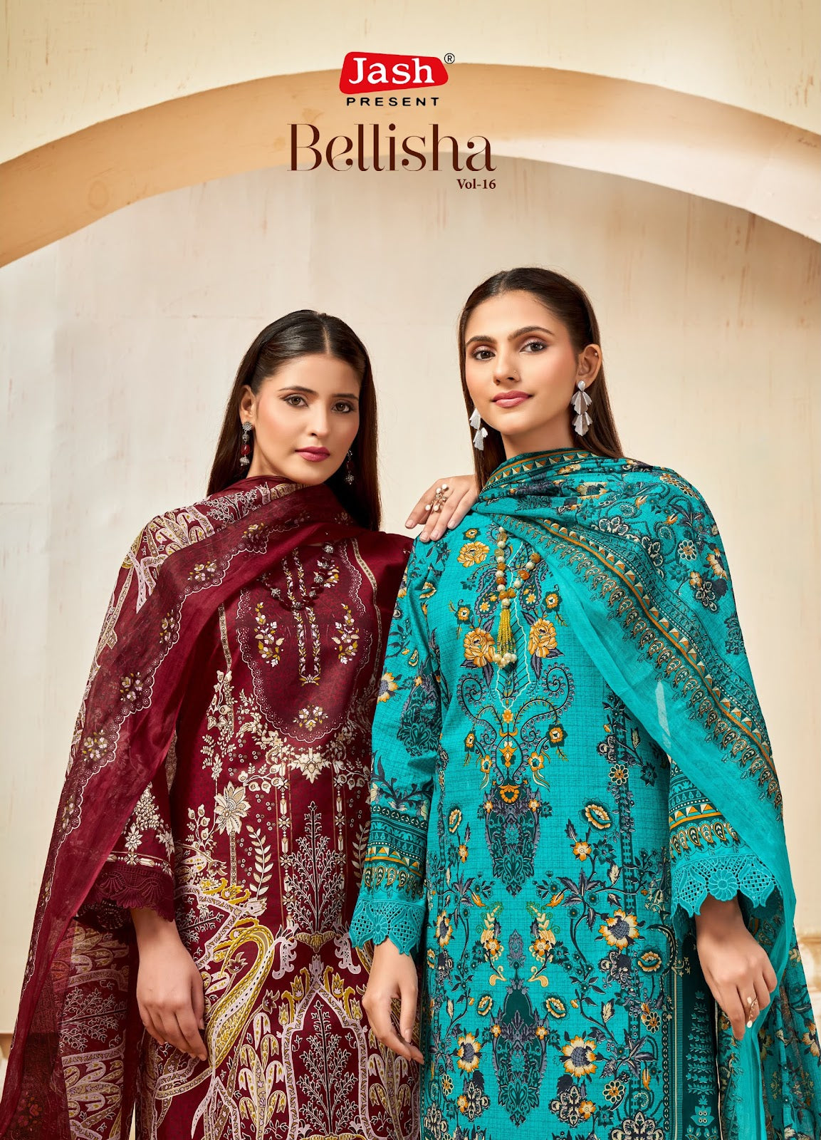 Bellisha Vol 16 Jash Mix Cotton Karachi Salwar Suits Wholesale Price