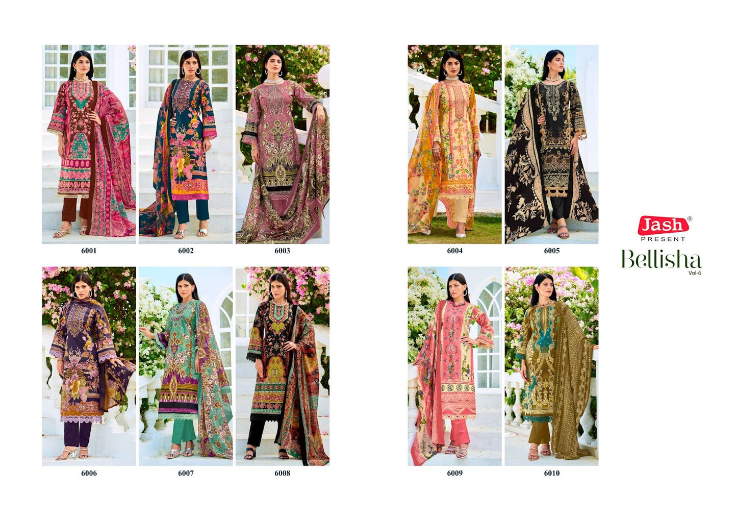 Bellisha Vol 6 Jash Cotton Karachi Salwar Suits Supplier