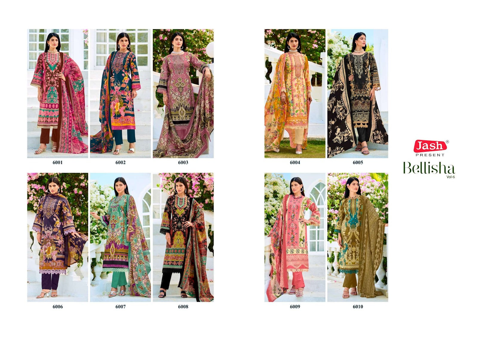 Bellisha Vol 6 Jash Cotton Karachi Salwar Suits Supplier