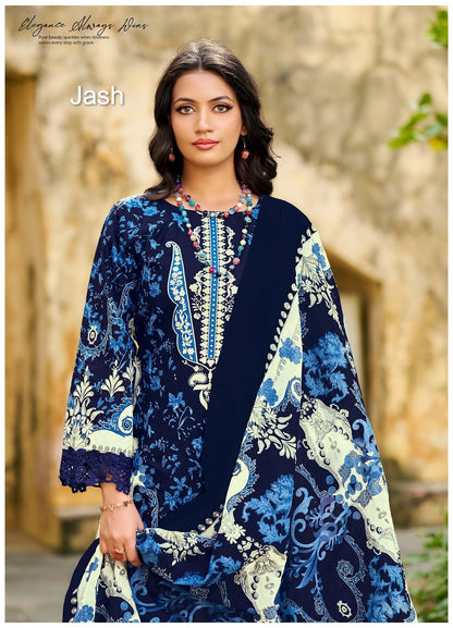 Bellisha Vol 9 Jash Cotton Karachi Salwar Suits Supplier Ahmedabad