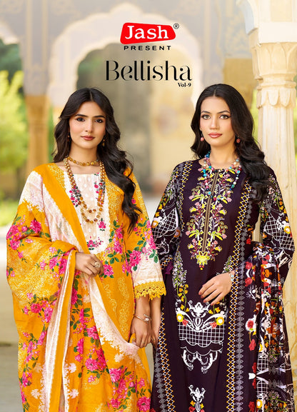 Bellisha Vol 9 Jash Cotton Karachi Salwar Suits Supplier Ahmedabad