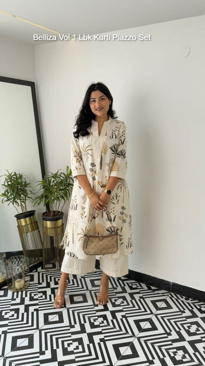 Belliza Vol 1 Lbk Rayon Kurti Plazzo Set Supplier Ahmedabad
