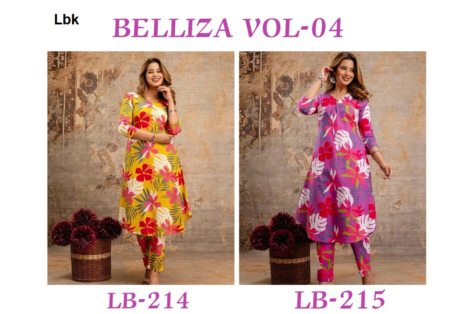Belliza Vol 4 Lbk Poli Rayon Co Ord Set Manufacturer