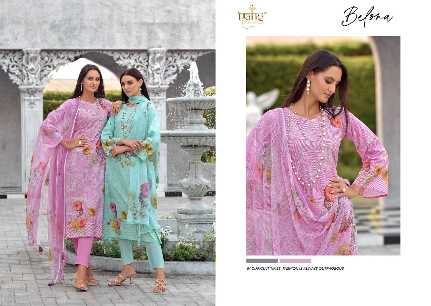 Belona Rang Fashion Swiss Lawn Pant Style Suits Supplier India