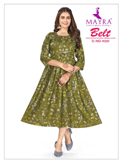 Belt Mayra Vetican Anarkali Kurtis Wholesaler Ahmedabad