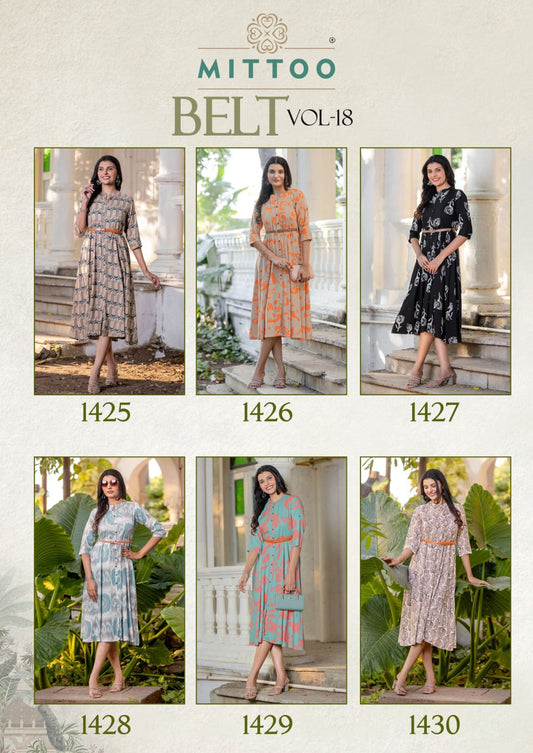 Belt Vol 18 Mittoo Rayon One Piece Wholesale Rate