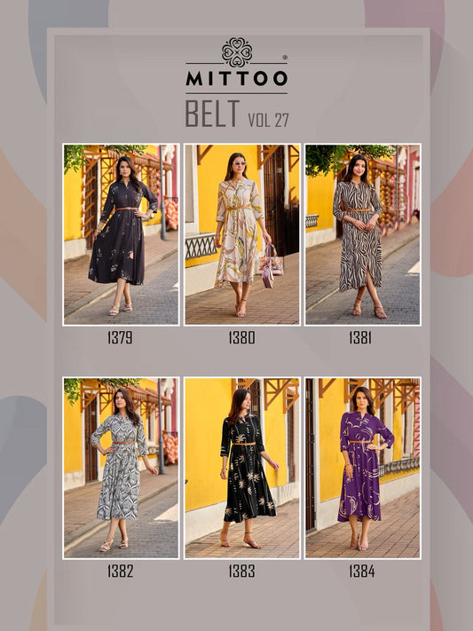 Belt Vol 27 Mittoo Rayon One Piece Exporter Gujarat
