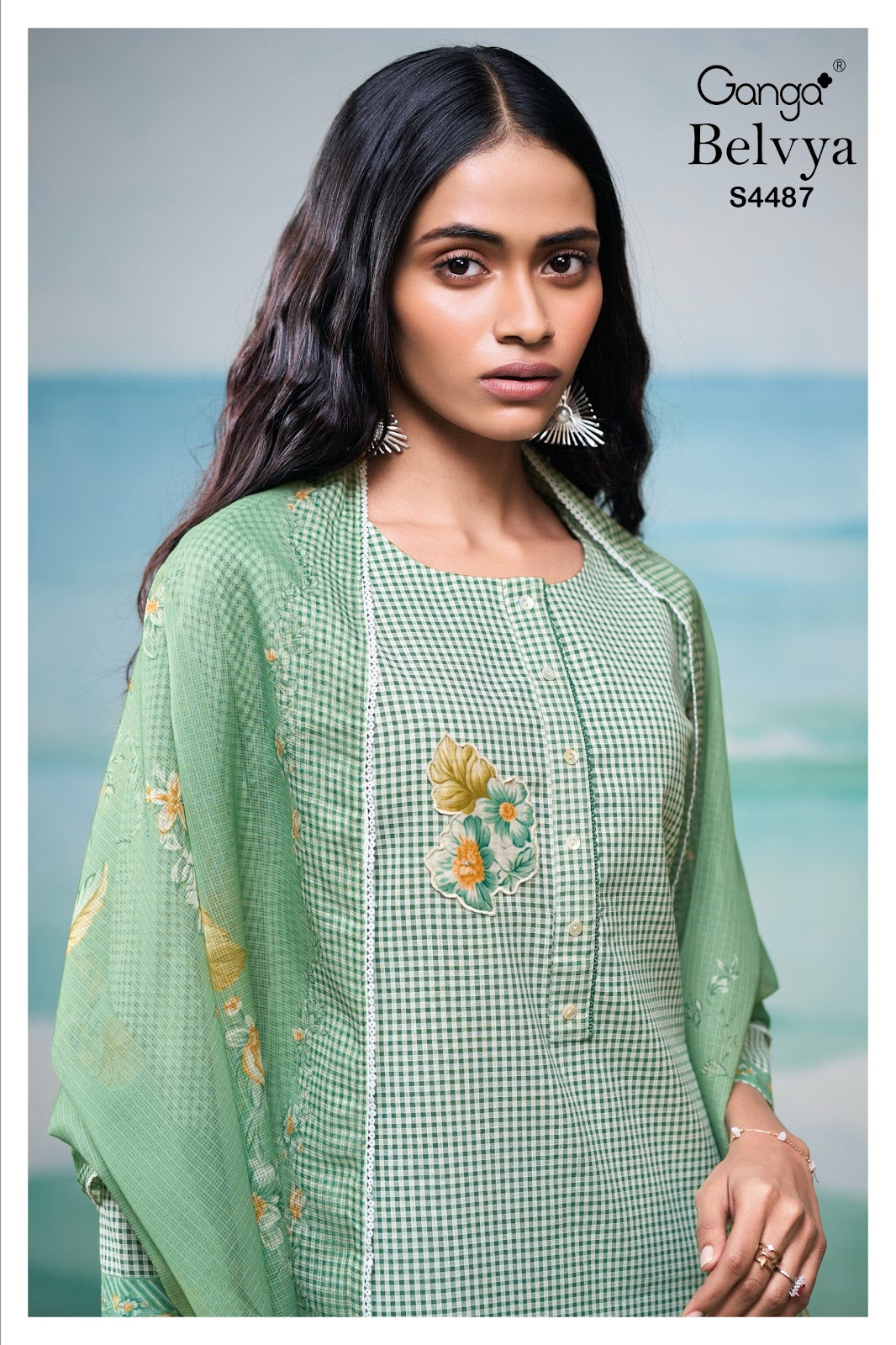 Belvya 4487 Ganga Cotton Pant Style Suits Wholesale