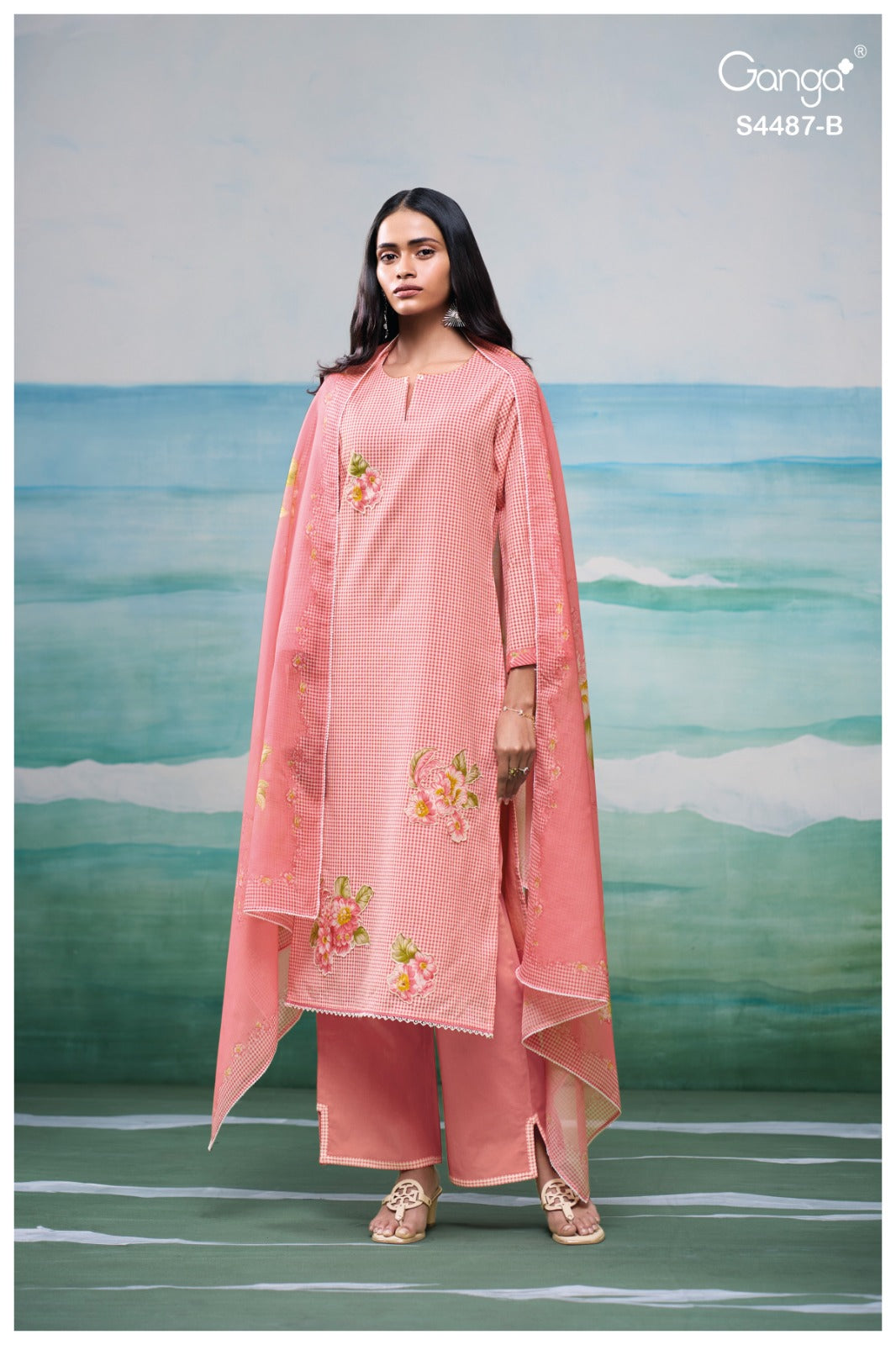 Belvya 4487 Ganga Cotton Pant Style Suits Wholesale