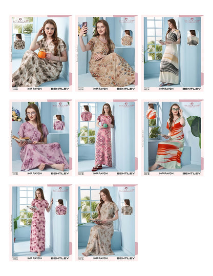 Bentley Lichi Rayon Night Gowns Exporter