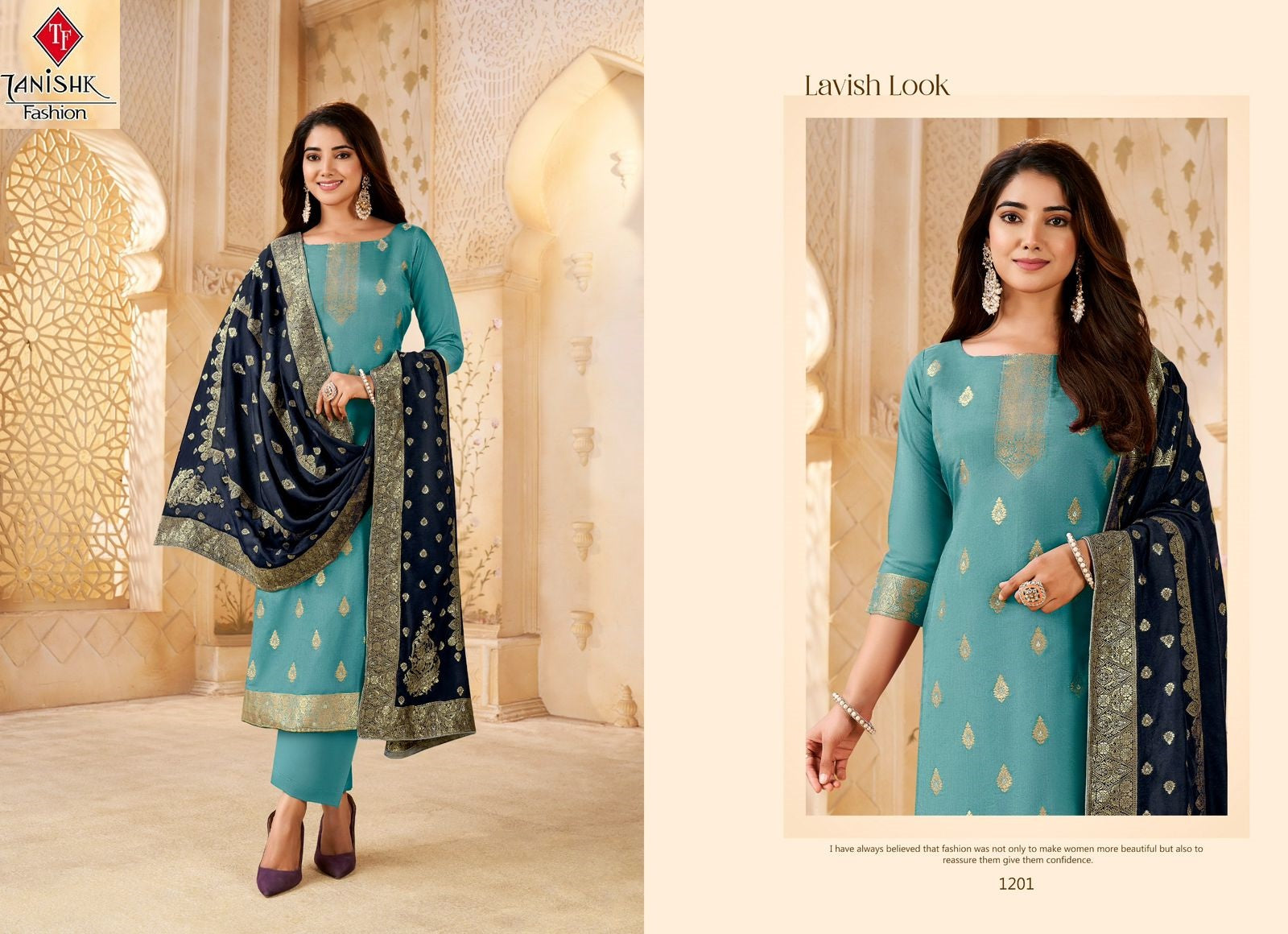 Benz 009 Tanishk Fashion Pure Muslin Pant Style Suits Supplier India