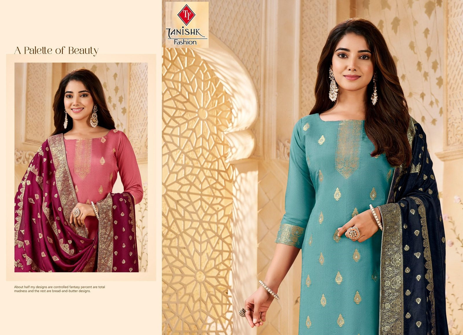 Benz 009 Tanishk Fashion Pure Muslin Pant Style Suits Supplier India