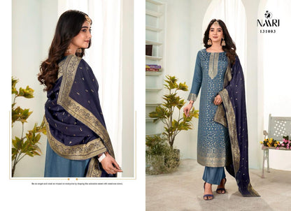 Benz Vol 5 Naari Muslin Jacquard Pant Style Suits Wholesale Price