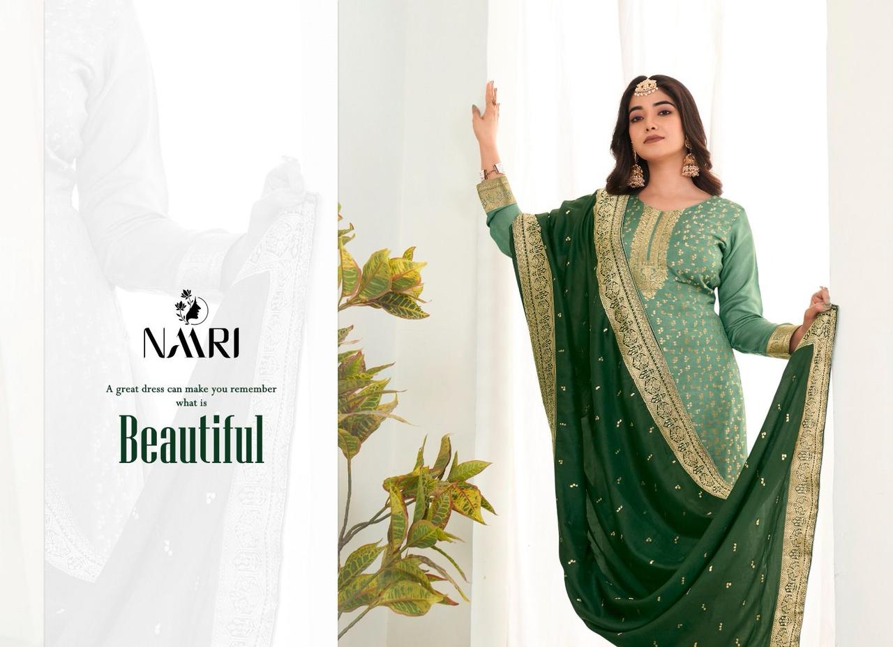 Benz Vol 5 Naari Muslin Jacquard Pant Style Suits Wholesale Price