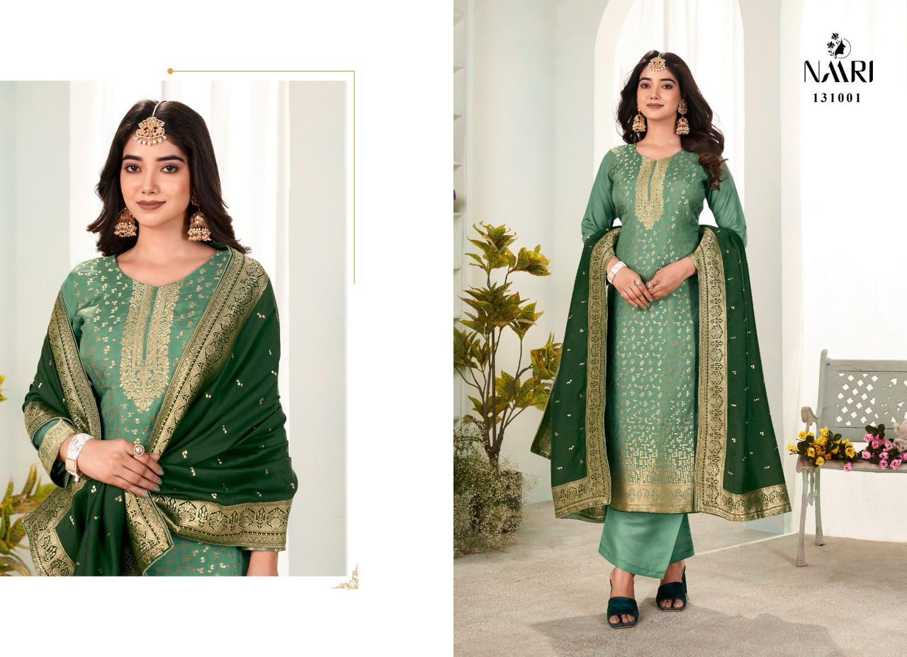 Benz Vol 5 Naari Muslin Jacquard Pant Style Suits Wholesale Price