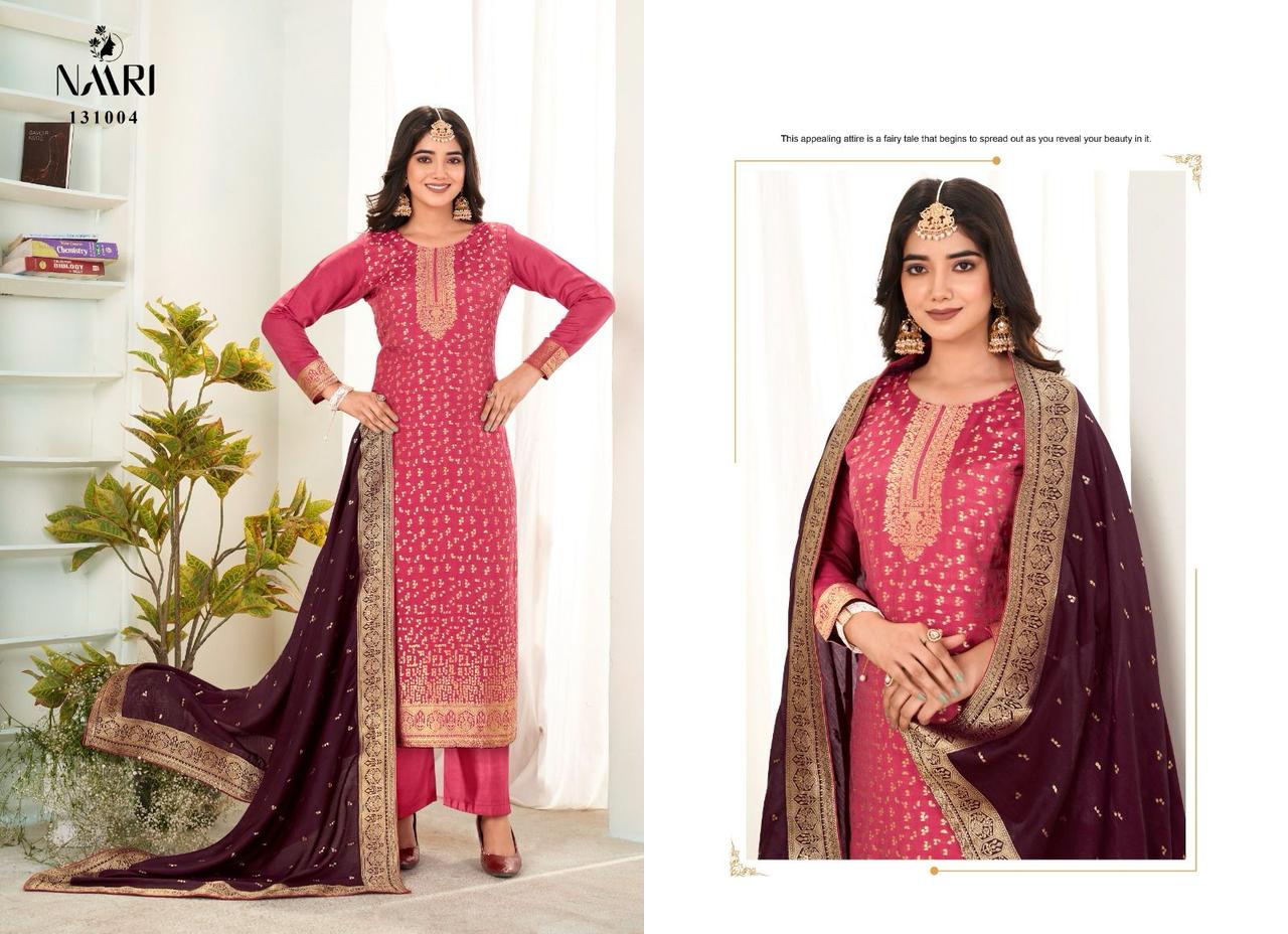Benz Vol 5 Naari Muslin Jacquard Pant Style Suits Wholesale Price