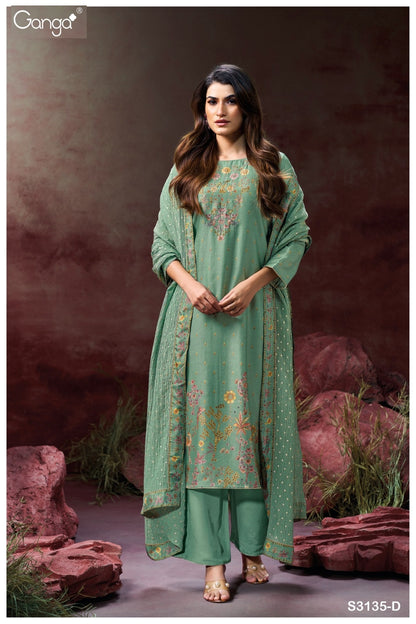 Berkley 3135 Ganga Premium Bemberg Plazzo Style Suits Manufacturer