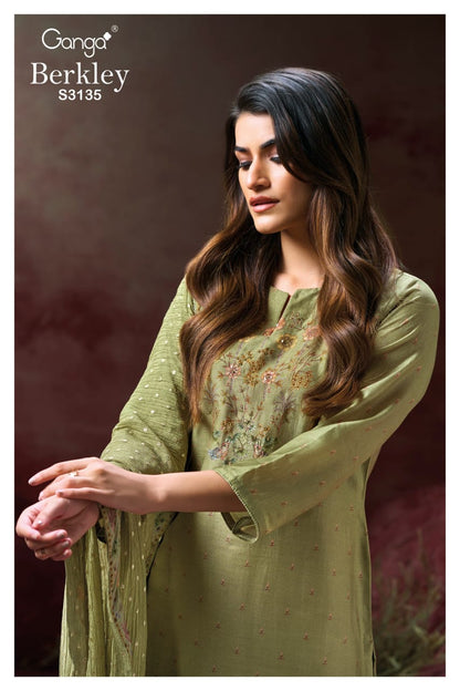 Berkley 3135 Ganga Premium Bemberg Plazzo Style Suits Manufacturer