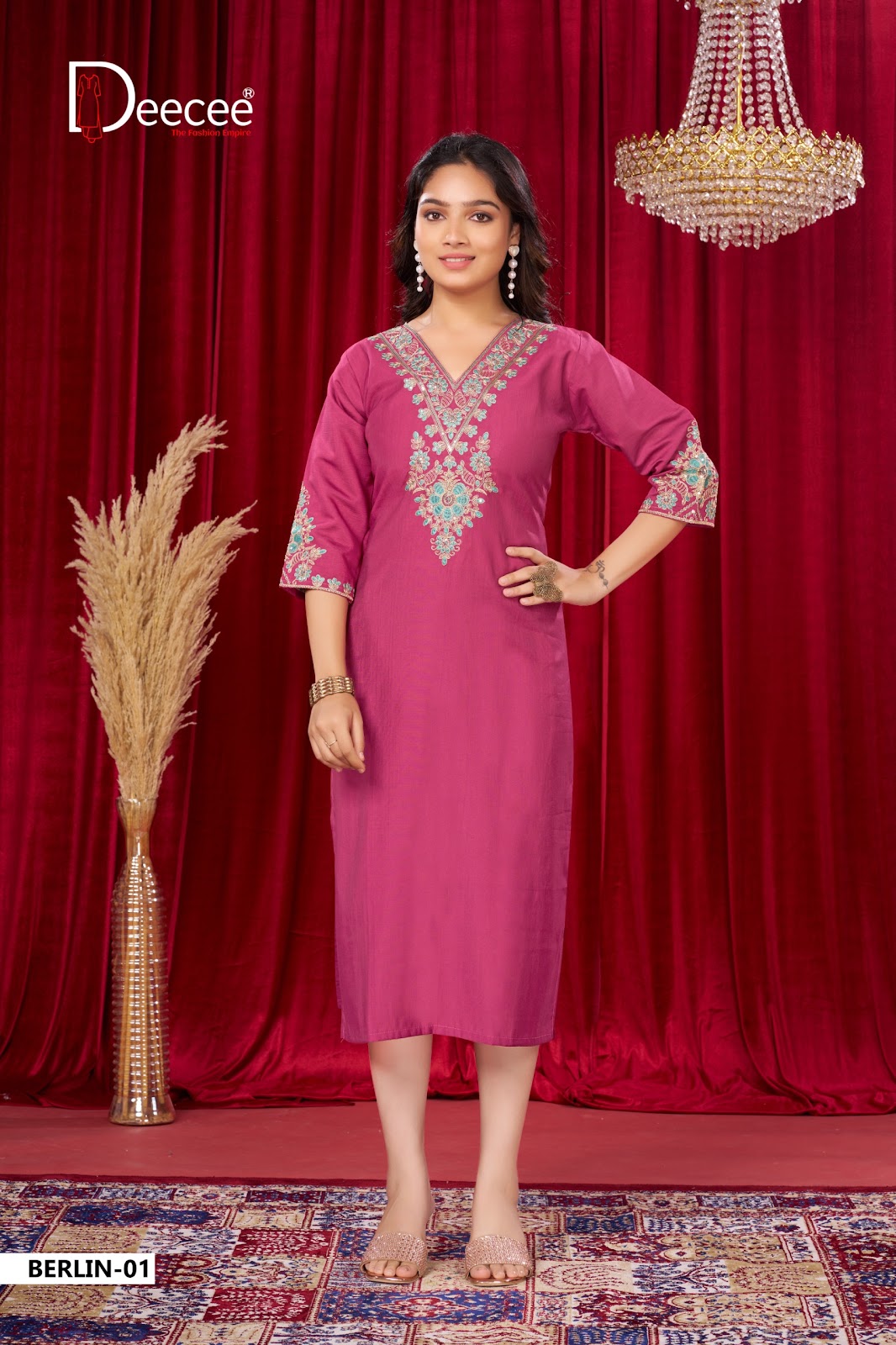 Berlin Deecee Vatican Straight Cut Kurtis Wholesaler Ahmedabad