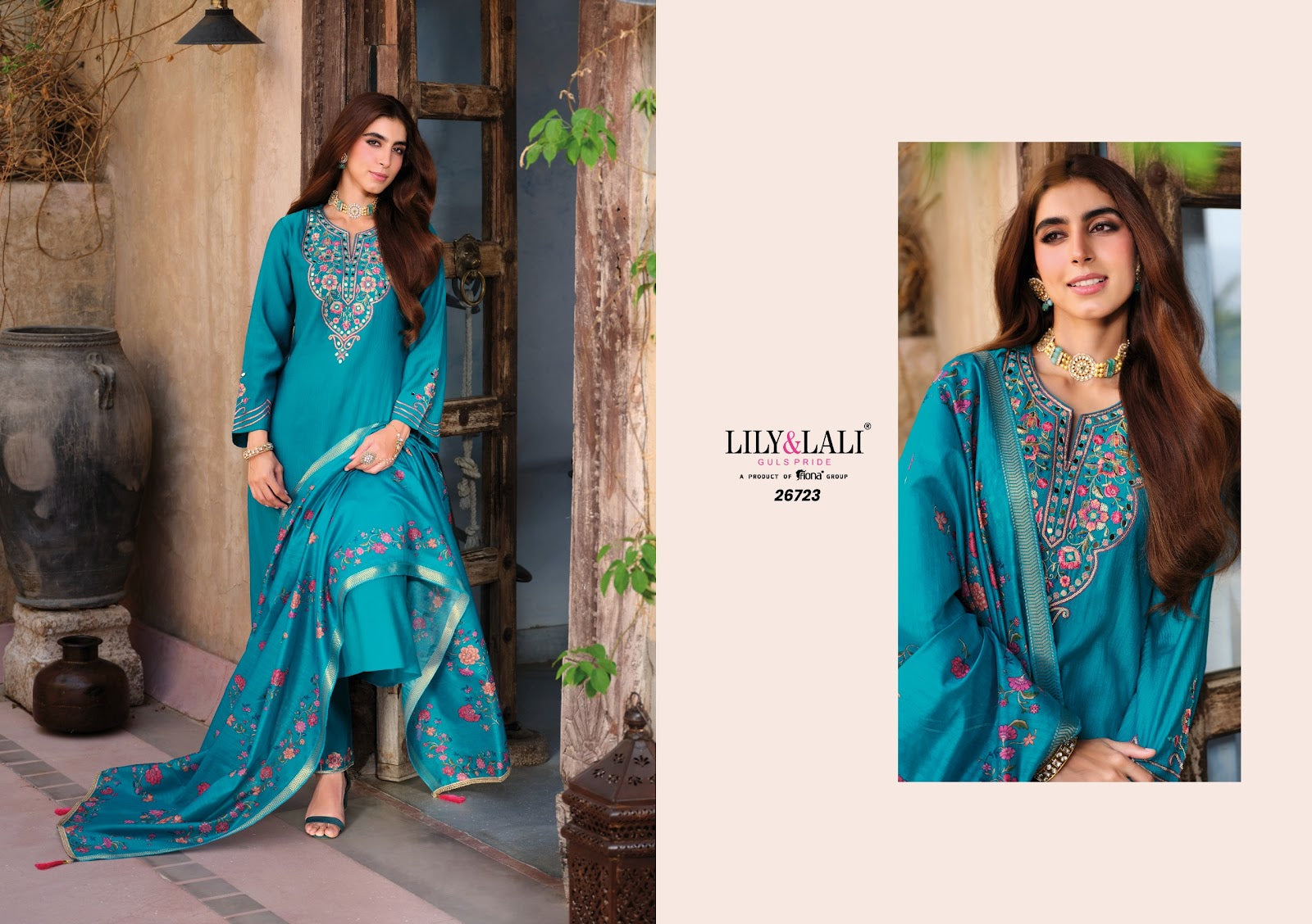 Berlin Lily Lali Viscose Silk Readymade Anarkali Suits Wholesaler Gujarat
