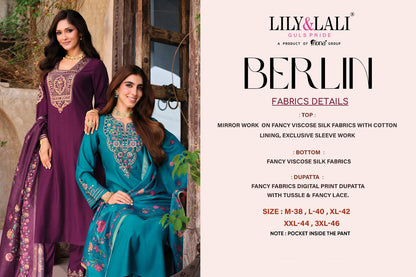 Berlin Lily Lali Viscose Silk Readymade Anarkali Suits Wholesaler Gujarat