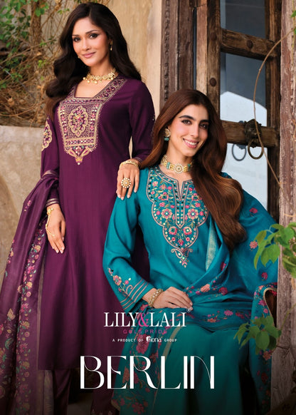 Berlin Lily Lali Viscose Silk Readymade Anarkali Suits Wholesaler Gujarat