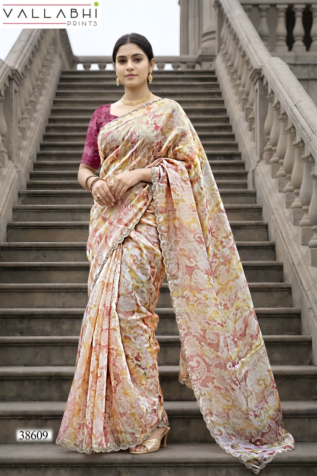 Berry Vol 15 Vallabhi Prints Sarees Wholesaler