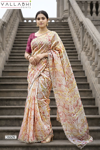 Berry Vol 15 Vallabhi Prints Sarees Wholesaler