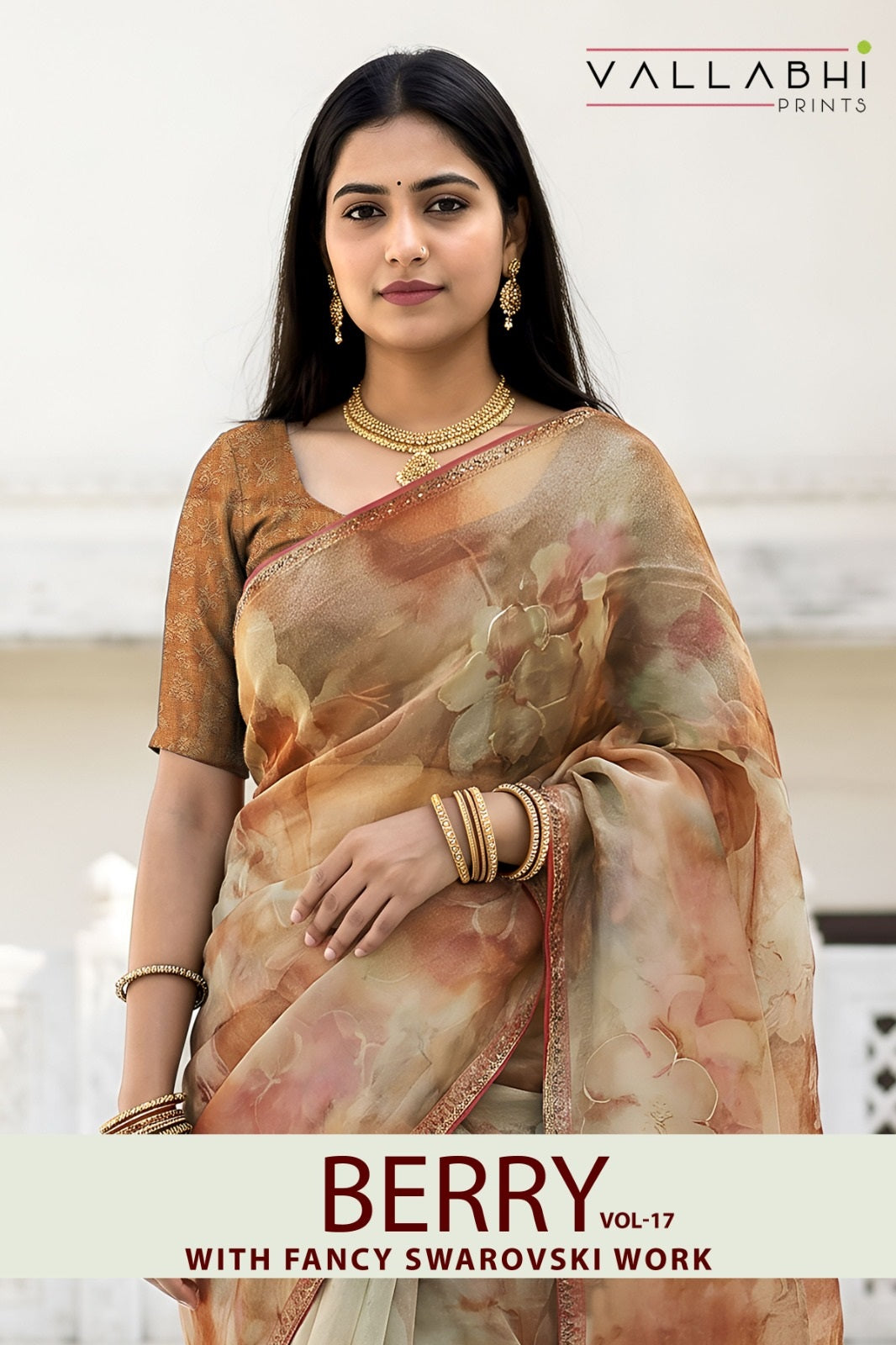 Berry Vol 17 Vallabhi Prints Satin Sarees Wholesaler Gujarat