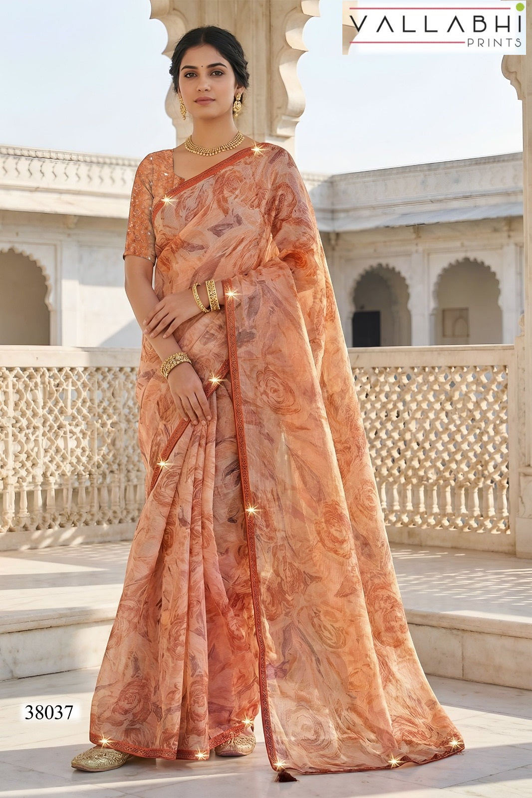 Berry Vol 7 Vallabhi Prints Chiffon Sarees Wholesaler Ahmedabad