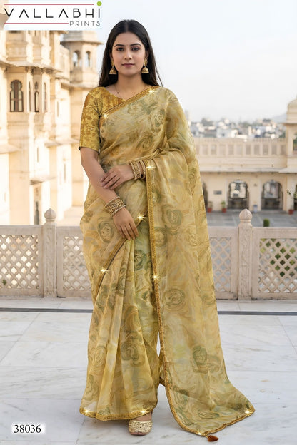 Berry Vol 7 Vallabhi Prints Chiffon Sarees Wholesaler Ahmedabad
