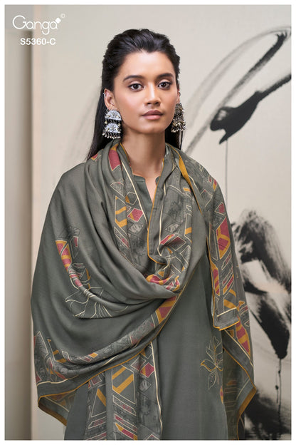 Berylia S5360 Ganga Wool Pashmina Suits Wholesaler