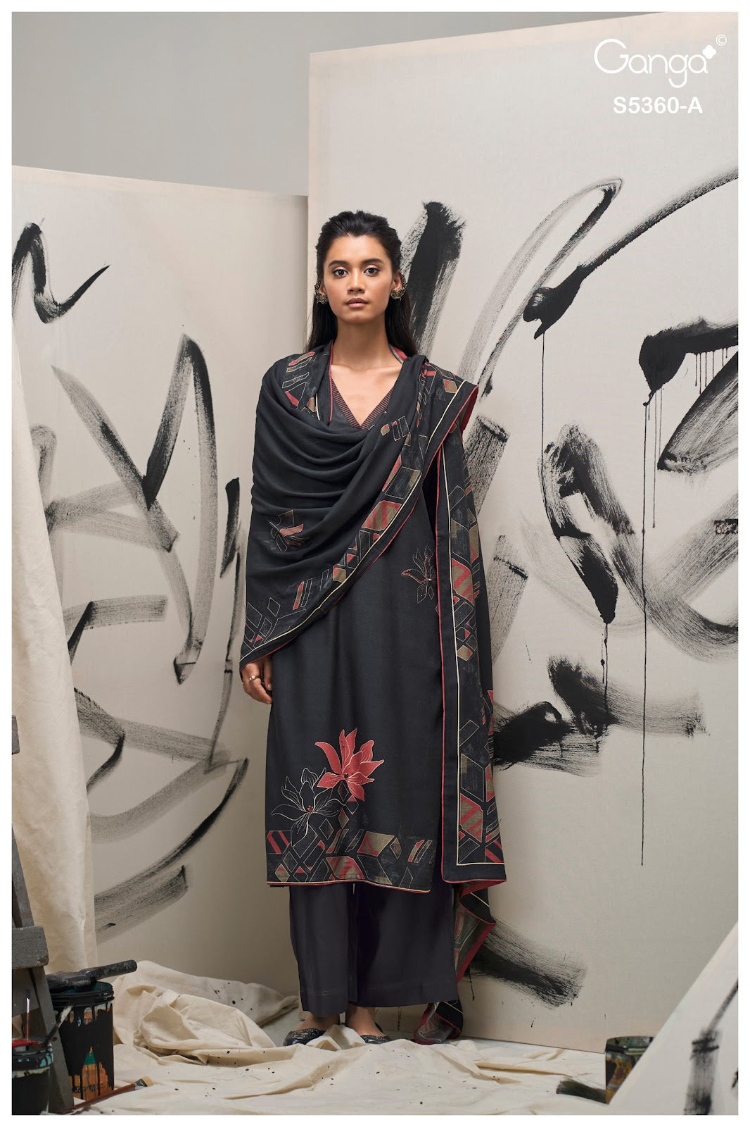 Berylia S5360 Ganga Wool Pashmina Suits Wholesaler