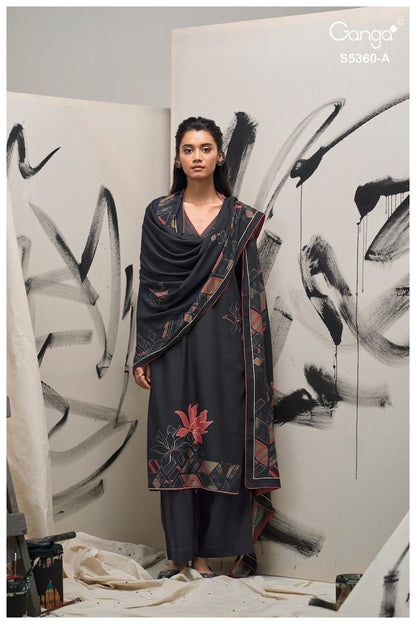 Berylia S5360 Ganga Wool Pashmina Suits Wholesaler