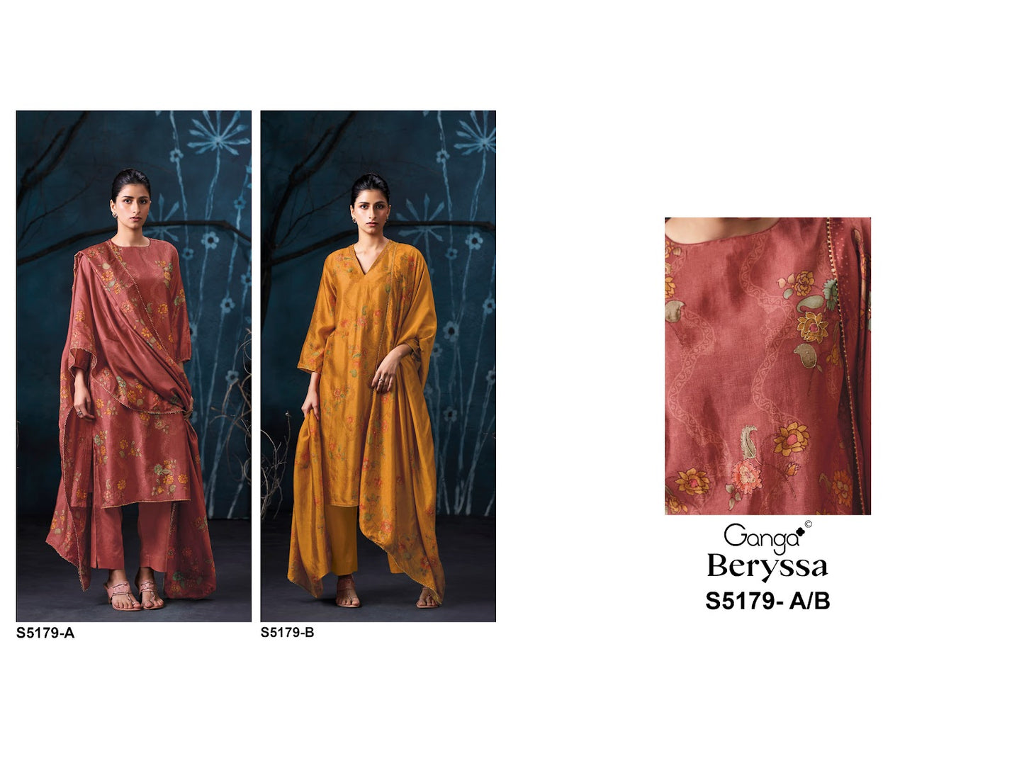 Beryssa S5179 Ganga Russian Silk Pant Style Suits Supplier India