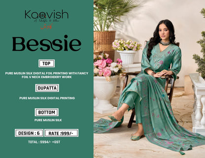 Bessie Kaavish Modal Silk Pant Style Suits Manufacturer India