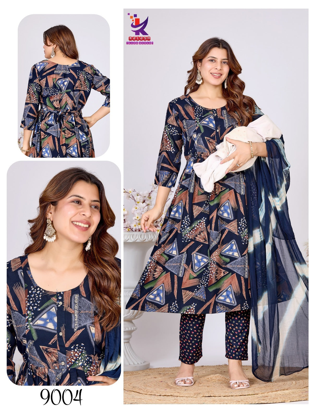 Best Moment Mlm Kalash Lifestyle Rayon 14Kg Feeding Readymade Suit Manufacturer Gujarat