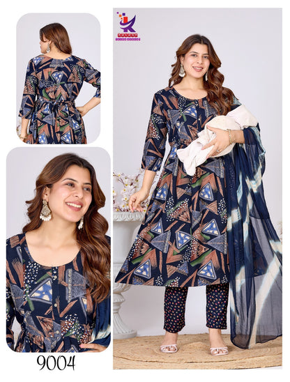 Best Moment Mlm Kalash Lifestyle Rayon 14Kg Feeding Readymade Suit Manufacturer Gujarat