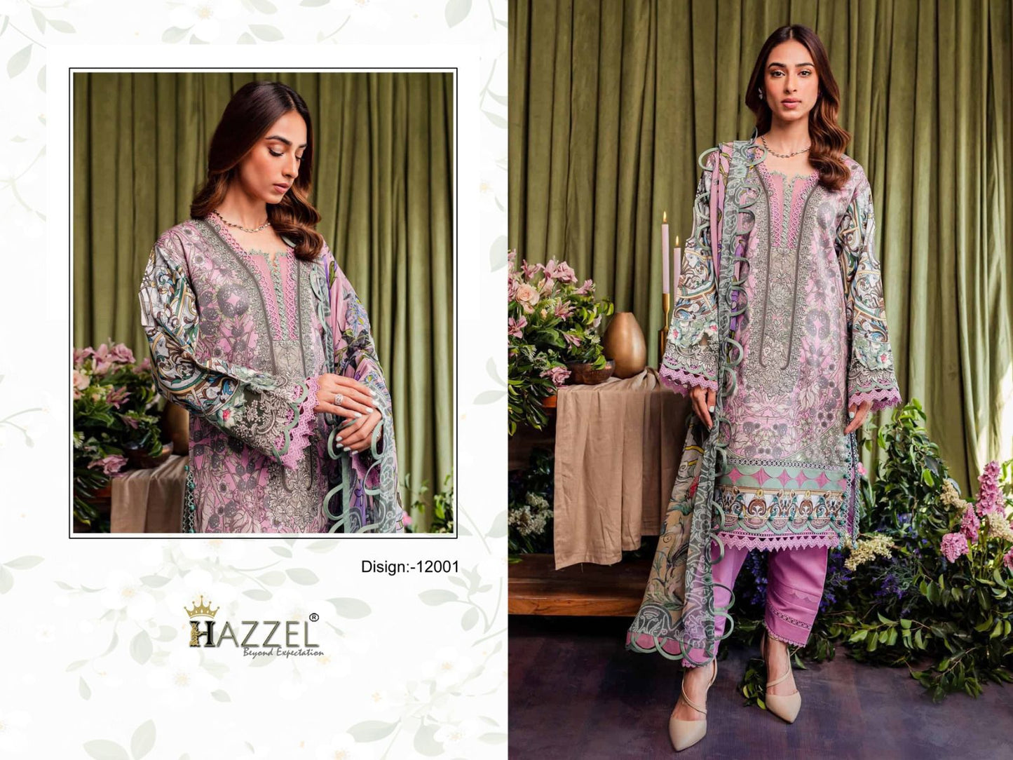 Best Of Queens Court Vol 12 Hazzel Pure Cotton Pakistani Patch Work Suits Exporter