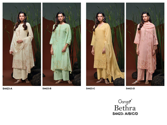 Bethra 4423 Ganga Mul Pant Style Suits Wholesaler Gujarat