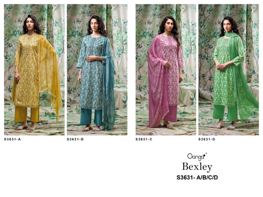 Bexley 3631 Ganga Premium Cotton Plazzo Style Suits Supplier Ahmedabad