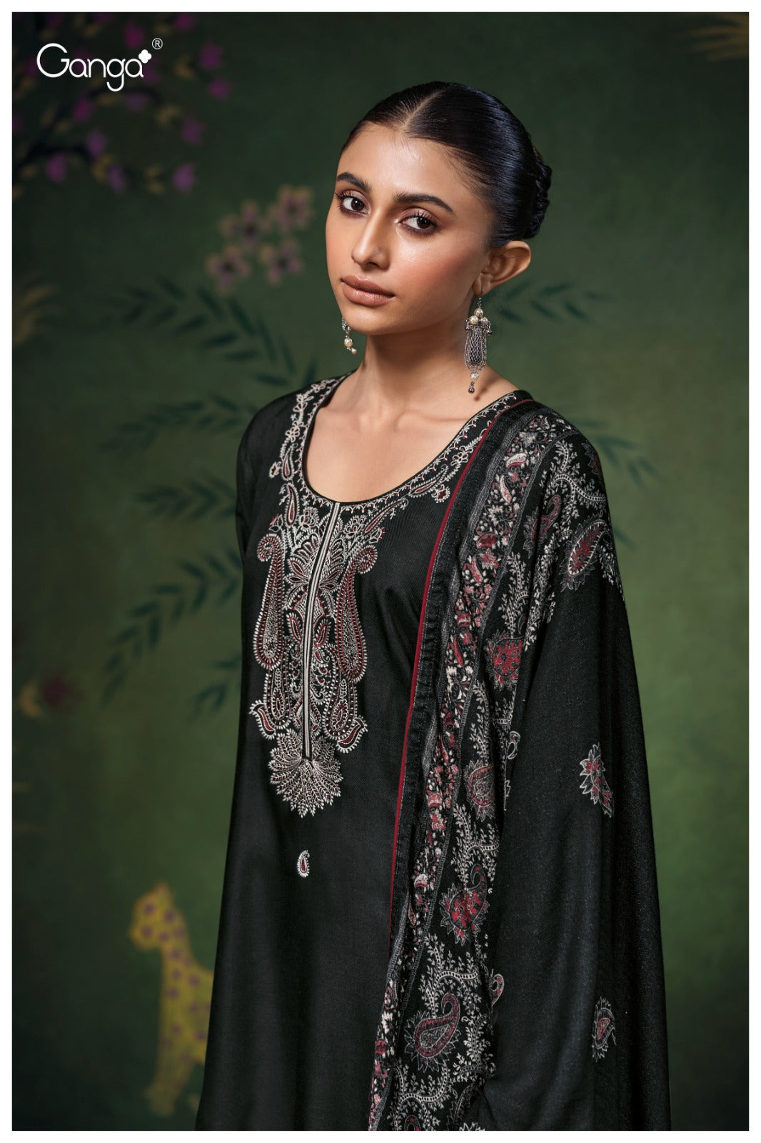 Beyla 3700 Ganga Pashmina Suits Wholesaler India