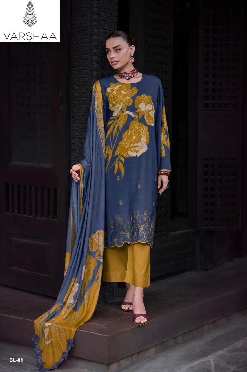 Beyond Luxury Varshaa Viscose Muslin Pant Style Suits Wholesaler