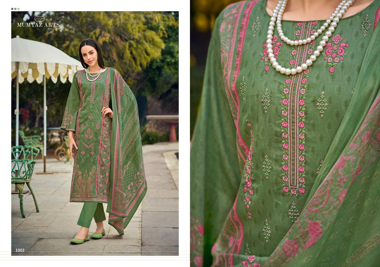 Beyond The Garden Mumtaz Arts Jam Satin Karachi Salwar Suits Supplier Ahmedabad