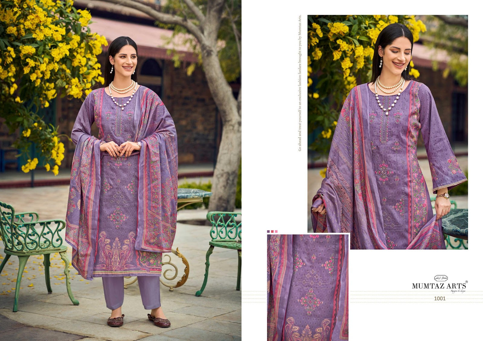 Beyond The Garden Mumtaz Arts Jam Satin Karachi Salwar Suits Supplier Ahmedabad