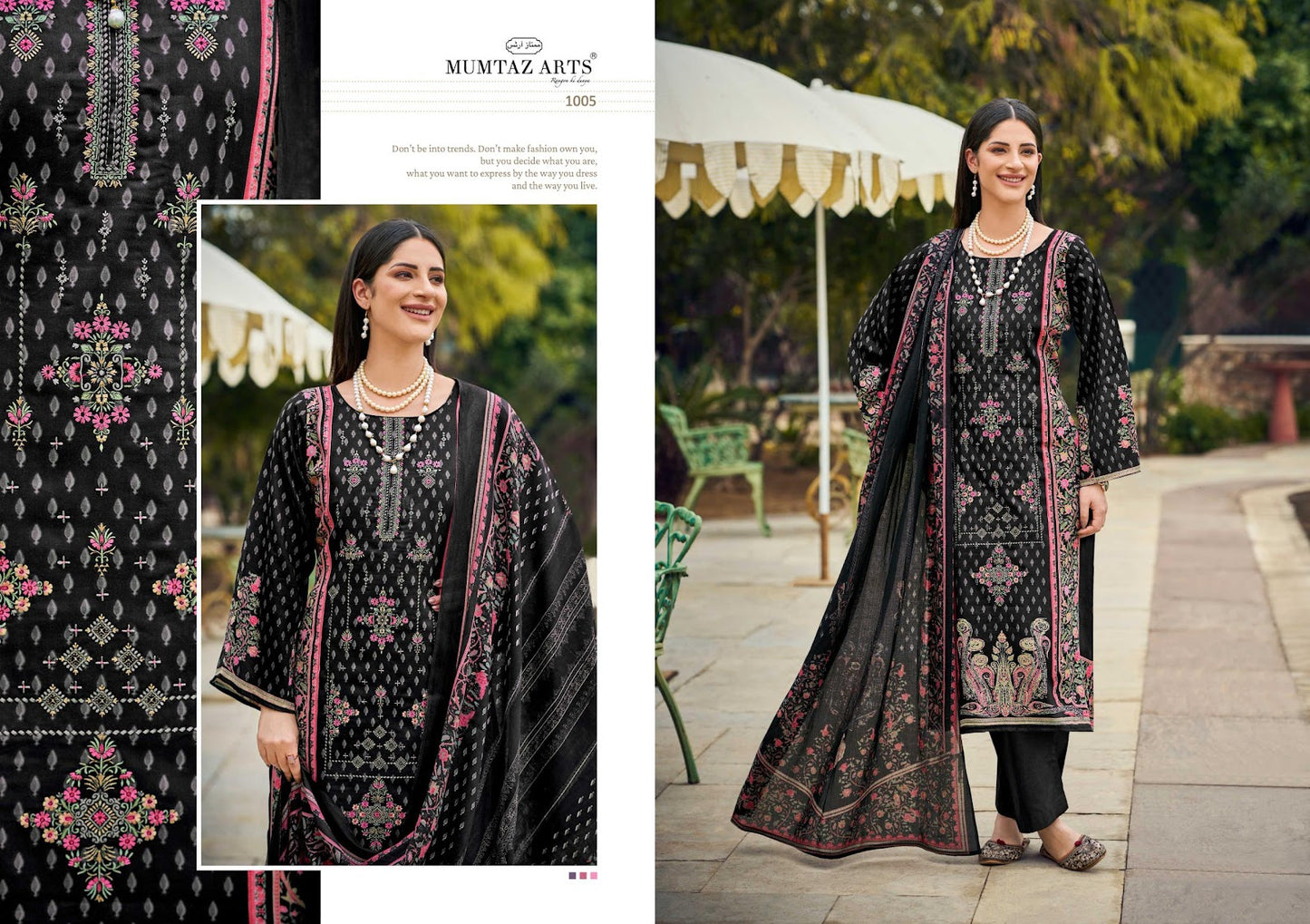 Beyond The Garden Mumtaz Arts Jam Satin Karachi Salwar Suits Supplier Ahmedabad