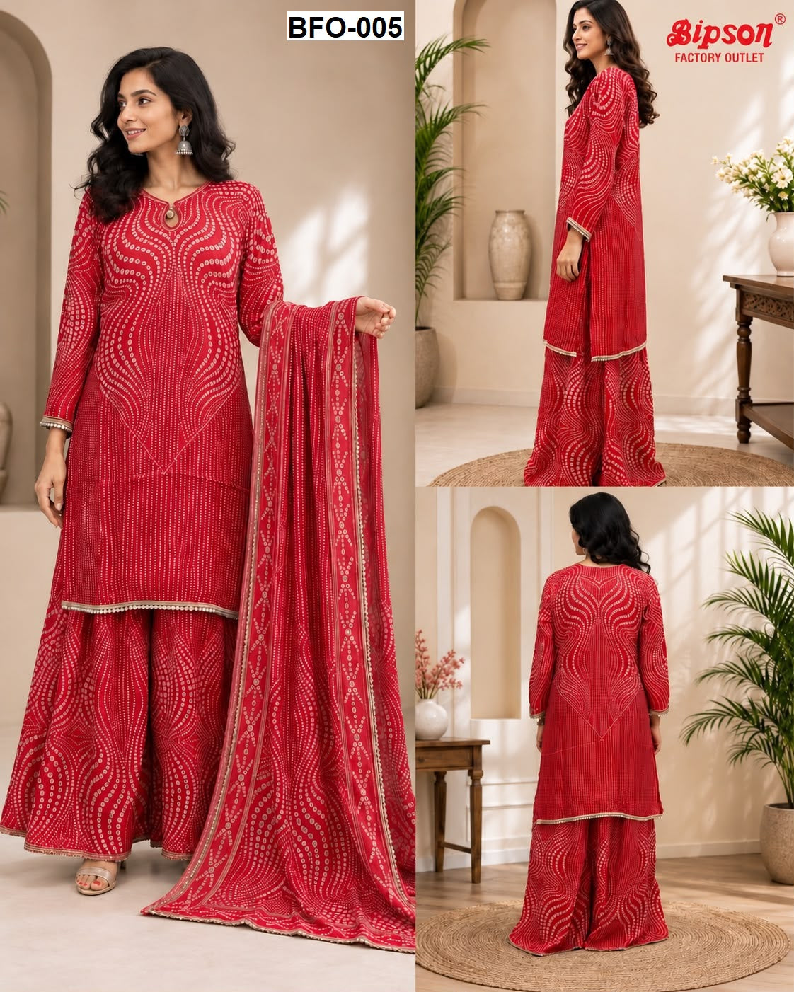 Bfo-005 Bipson Prints Tissue Pakistani Readymade Suits Wholesale